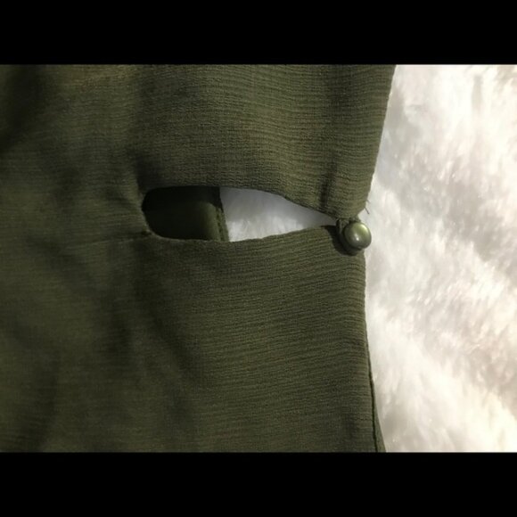 dress size S army green color open shoulder - Picture 4 of 4